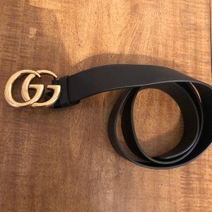 GOLD GUCCI GG BELT GOLD AND BLACK